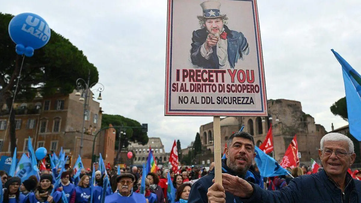 Manifestaciones en Italia